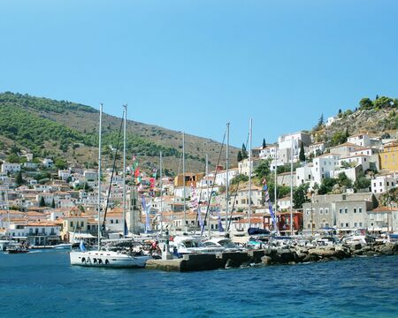 The most common yacht charter route around  Saronic Islands